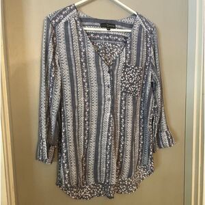 Fred David Floral Tunic Top Womens Size.Large